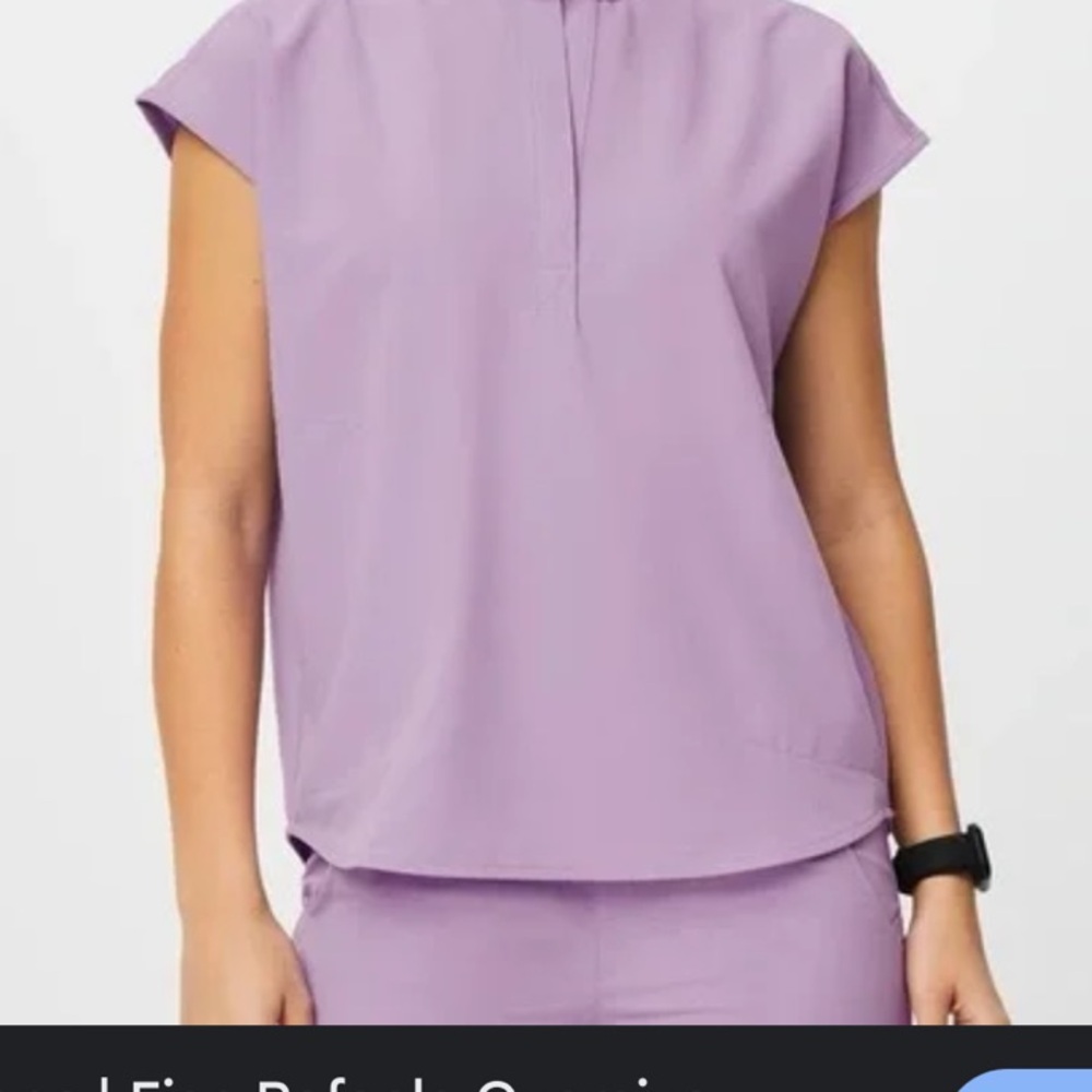 Figs Women's Purple Scrub Top